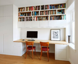 custom cabinetry built-in bookshelf